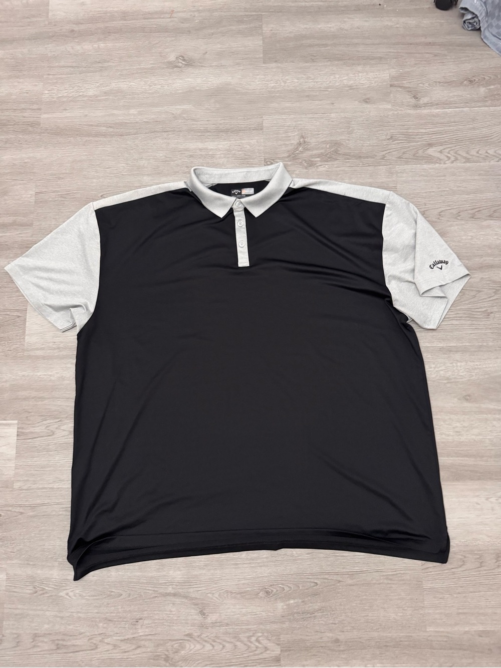 Callaway opti dri Men’s Black and Gray Polo Performance Shirt 4xlt